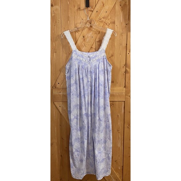 Eileen West Women’s Sleeveless Floral Print Long Ballet Nightgown Medium - Picture 1 of 11